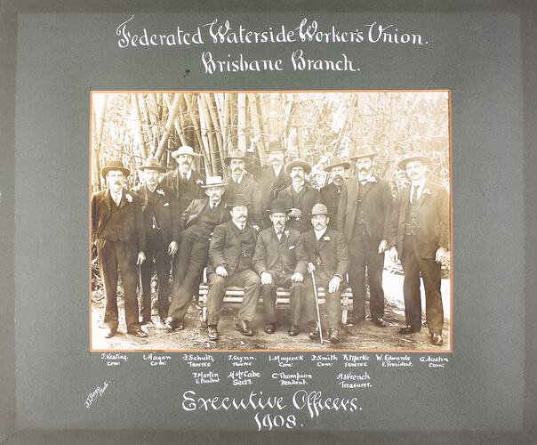 Mounted Photograph - Federated Waterside Workers Union, 1908