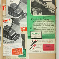 Scrapbook - Kodak Australasia Pty Ltd, Advertising Clippings, 'TECHNICAL AND PHOTOGRAPHIC / (WEEKLIES AND MONTHLIES) / 1948'', 1946 - 1955, Abbotsford