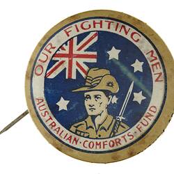 Badge - Patriotic, Australian Comfort Fund, Australia, 1917