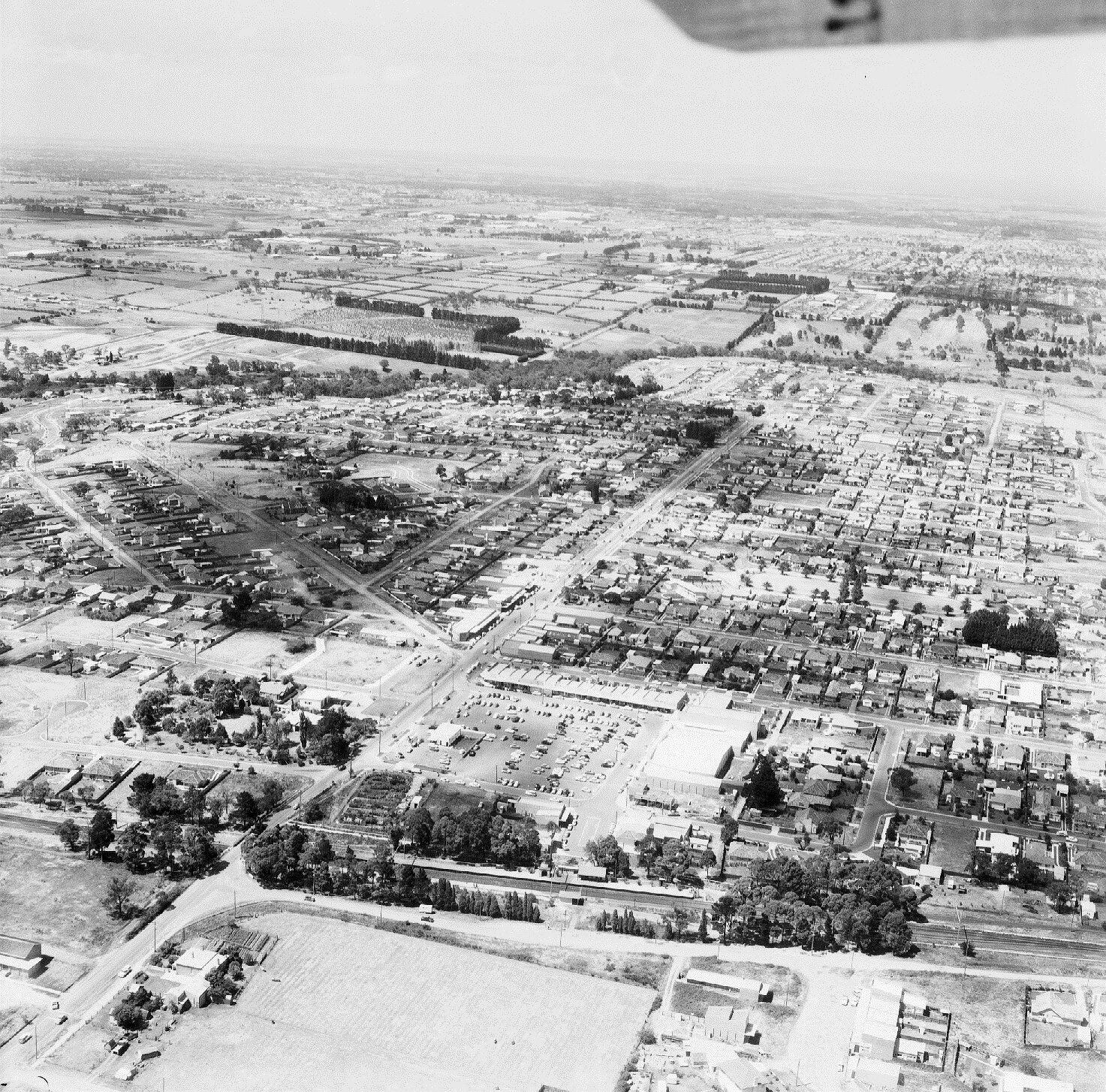 Negative Aerial View of Mount Waverley, Victoria, Jan 1960