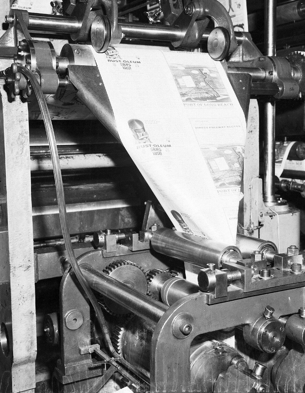 Negative Wilke & Co, Magazine Pages on a Printing Machine, Clayton