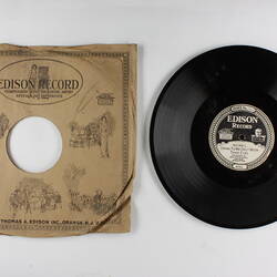 Disc Recording - Edison, Double-Sided, 'Drink To Me Only with Thine Eyes' & 'Waves of the Danube',1919-1929