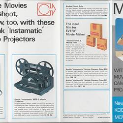 Open leaflet with pictures and text.