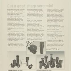 Publicity Flyer - Kodak AG, 'Get a Good Sharp Screenful', Stuttgart, Germany, Aug 1987