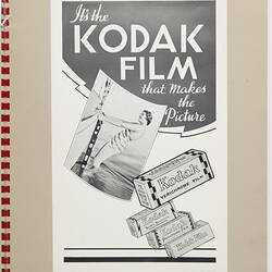 Scrapbook - Kodak (Australasia) Pty Ltd, Advertising Materials, 'Australian Pre-War Specimen Ads', Abbotsford, circa 1930s