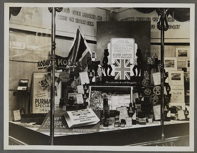 Shopfront display for Kodak Limited products.