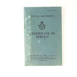 Certificate of Service - Royal Air Force, Brenda Burnett, England, 1959-1962