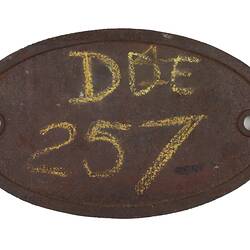 Locomotive Builders Plate - Victorian Railways, Newport Workshops, Victoria, 1909