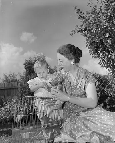 Portrait of Mrs Camilatos and Child, Highett, Victoria, Nov 1958