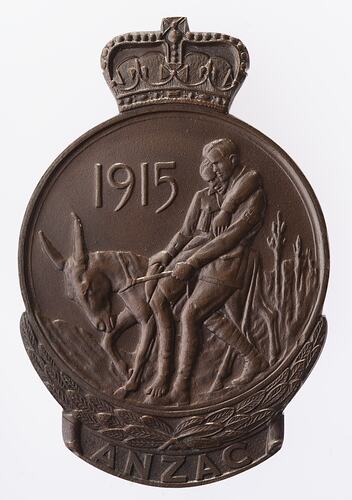 Medal - Anzac Commemorative Medallion, Australia, Private Victor Leslie Harrison, 1967 - Obverse