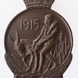 Medal - Anzac Commemorative Medallion, Australia, Private Victor Leslie Harrison, 1967 - Obverse