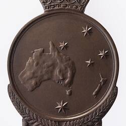 Medal - Anzac Commemorative Medallion, Australia, Private Aubrey L.B. Hampton, 1967 - Reverse