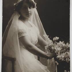 Photograph - Stella Rehfisch on her Wedding Day, Ballarat, 19 Mar 1913