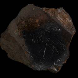 Orange-brown and black rock.