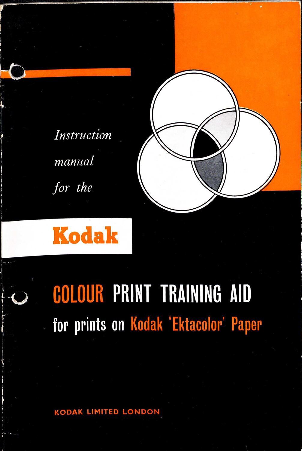 Instruction Booklet Kodak Limited, 'Colour Print Trading Aid', Sep 1959