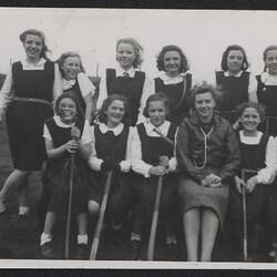 Photograph - Girls Hockey Group, Bramhope, Leeds, England, 1941-1950