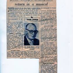 Newspaper Clipping - 'Oklahoma' Review, Eoan Group, South Africa, 1967