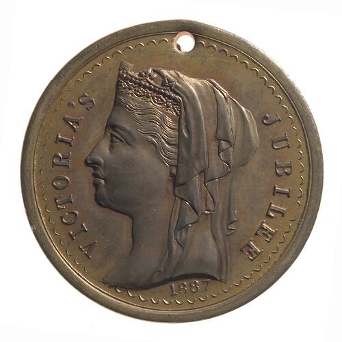 Medal - Jubilee of Queen Victoria, Maryborough, Victoria, Australia, 1887