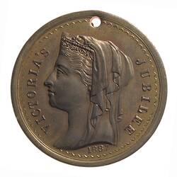Medal - Jubilee of Queen Victoria, Maryborough, Victoria, Australia, 1887