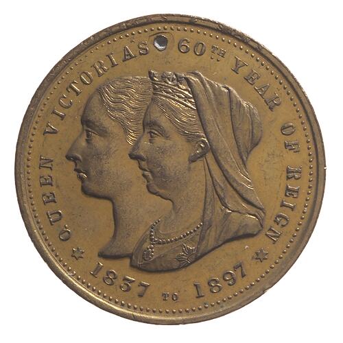Medal - Diamond Jubilee of Queen Victoria, City of Hobart, Tasmania, Australia, 1897