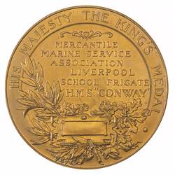 Medal - Mercantile Marine Service, H.M.S. Conway, c. 1911 AD