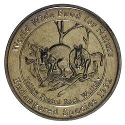 Medal - Endangered Species, Yellow Footed Rock Wallaby Westpac Bank 175th Anniversary, 1992 AD