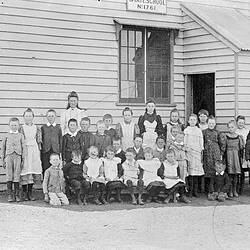 Negative - Students Outside Rupanyup State School no 1761, Victoria, circa 1895