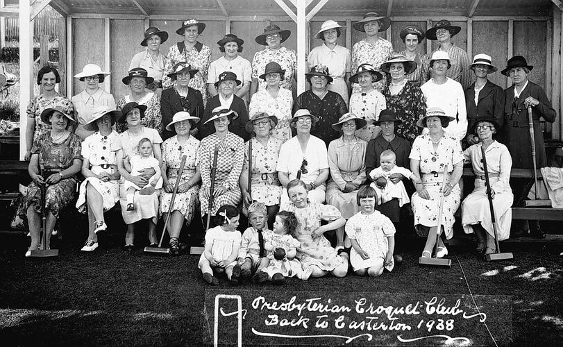 PRESBYTERIAN CROQUET CLUB, BACK TO CASTERTON 1938.