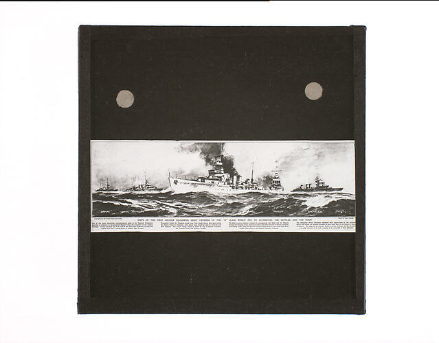Lantern Slide - Ships of the First Cruiser Squadron