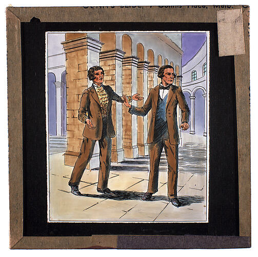Lantern Slide - Universal Opportunity League, Two Men