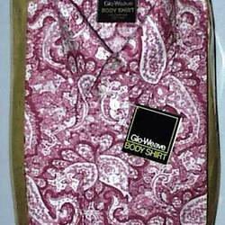 Shirt - Gloweave, Body Shirt, Purple & White Paisley, 1960s