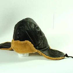 Cap - Australian National Antarctic Research Expeditions (ANARE), Black Leather