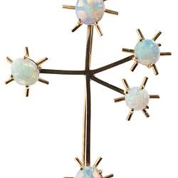 Brooch - Southern Cross Design, Opal & Gold, William Dunkling, Melbourne, Victoria, circa 1960