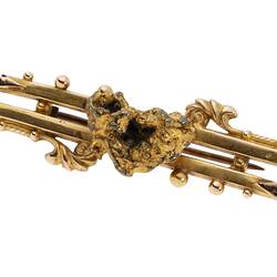 Brooch - Gold Nugget 9ct, Aronson & Co, Melbourne, Victoria, circa 1900