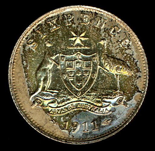 Australia, 6 Pence, Obverse