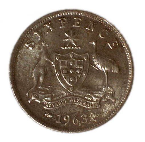 Australia, 6 Pence, Reverse