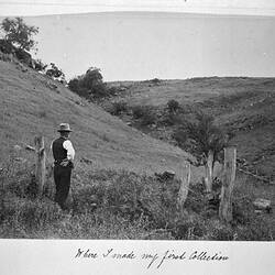 Photograph - 'Where I Made My First Collection', by A.J. Campbell, Werribee, Victoria, circa 1900