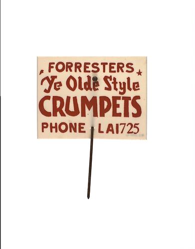 Price Ticket - Forresters Crumpets
