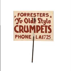 Retail Sign - Forresters Crumpets, Old Lolly Shop, Carlton North, circa 1955-1996