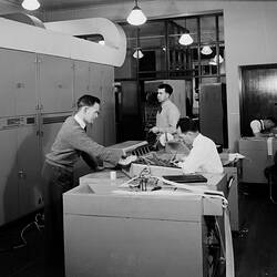 Photograph - CSIRAC Computer, Bill Davern, John Russell, Roy Muncey, Don Beresford, Terry Holden, 1960
