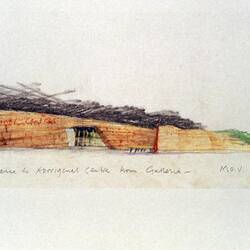 Architectural Drawing -  Entrance to Aboriginal Centre Melbourne Museum, Barrie Marshall,  1995