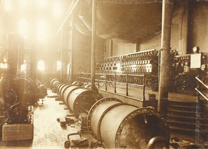 Photograph - Melbourne Electric Supply Co, Venturi Pipe, Richmond, Victoria, 10th October, 1912