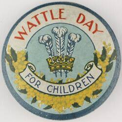 Badge - 'Wattle Day for Children', Australia, 1914-1918