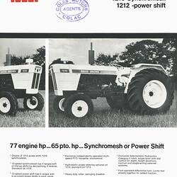 Technical Data - David Brown, 1210 Synchromesh & 1212 Power Shift Tractors, circa 1979