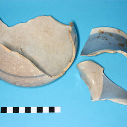 Jug - Whiteware, Blue, Slipped, Banded, after 1805 (Fragment)