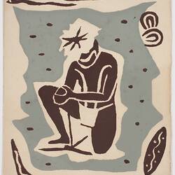Greeting Card - John Rodriquez, Aboriginal Design, 1950s