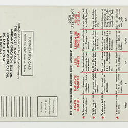 Cards - Learn English, Department of Education, circa 1950s
