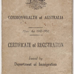 Certificate of Registration - Laszlo Gaal, 1957