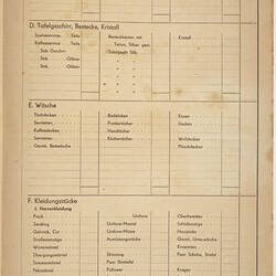 Insurance Claim Form - Domestic Bomb Damage, Issued to German Residents, Germany, circa 1945
