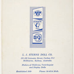 Booklet - Sterne Doll Company, "How To Make Gerry Gee Junior Talk", 1960s